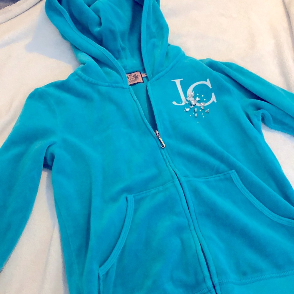 Vintage Juicy Couture JC Rhinestone Teal Velour